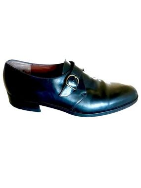 Loewe Black Leather Monk Strap Dress Shoes EU 44 US 11